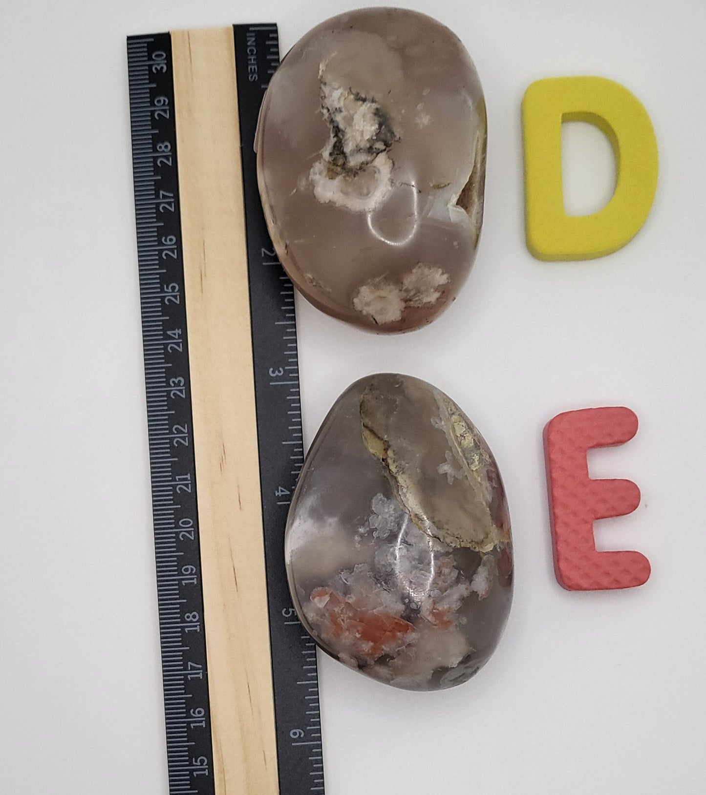 Flower Agate Palm Stones