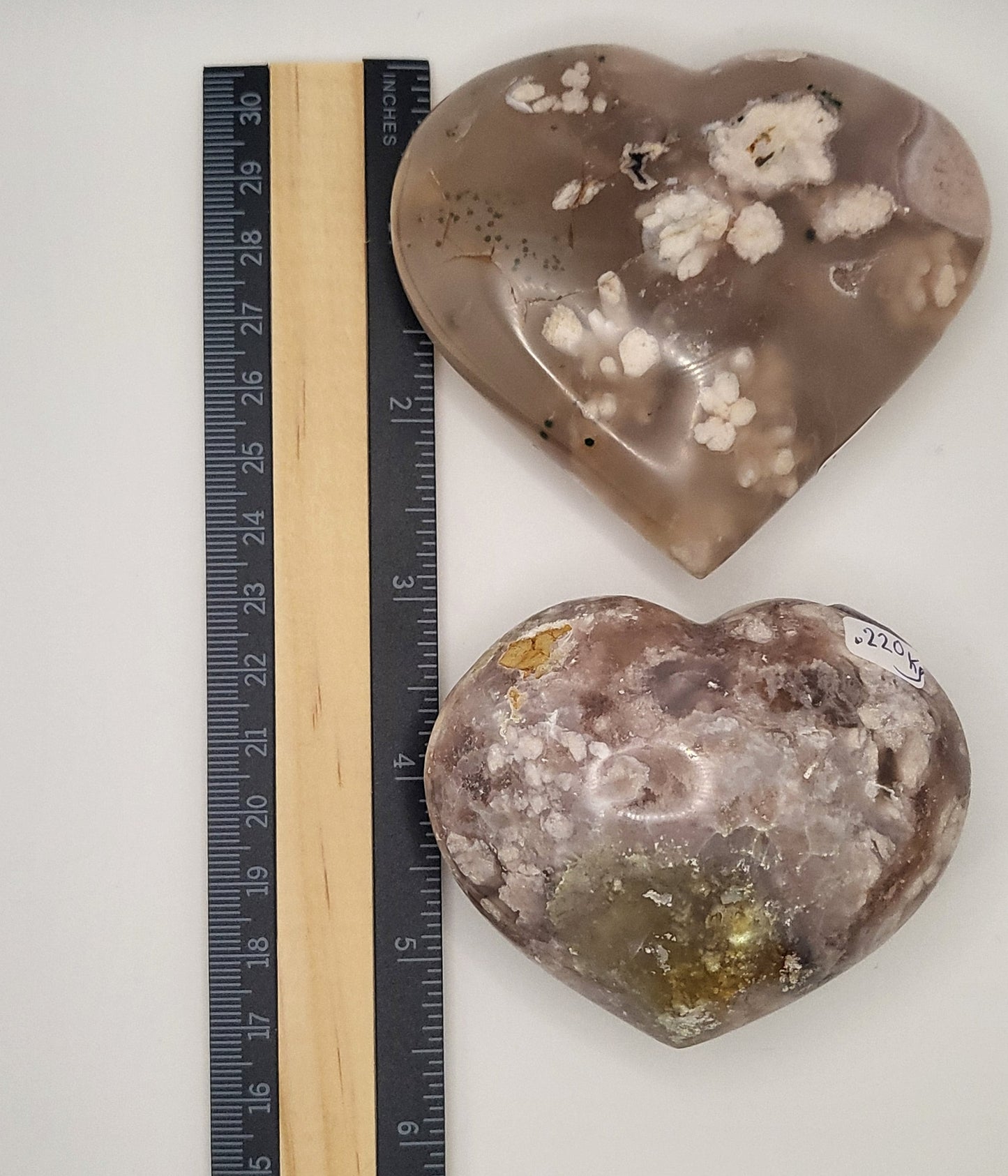 Flower Agate Hearts
