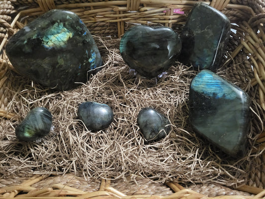 Labradorite Hearts