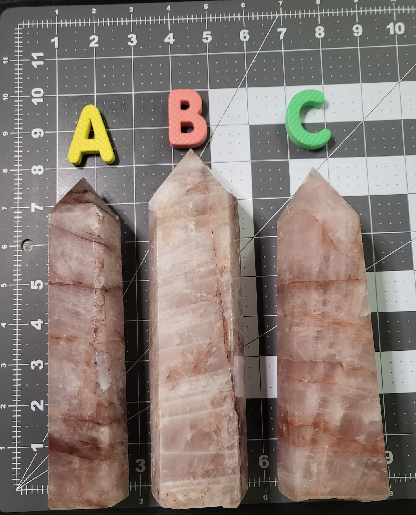 Fire Hematoid Quartz Towers