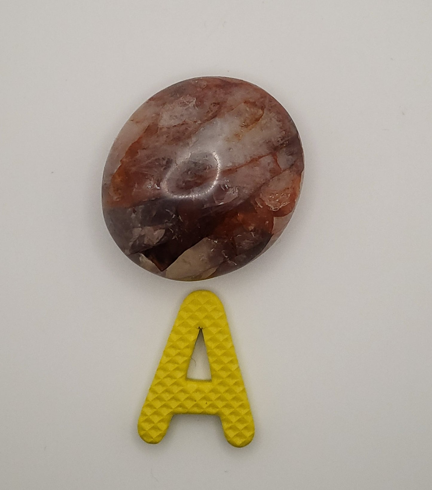 Fire Hematoid Quartz Palm Stone