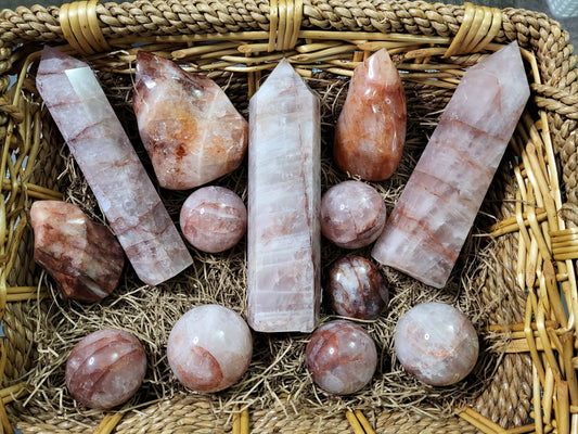 Fire Hematoid Quartz Sphere