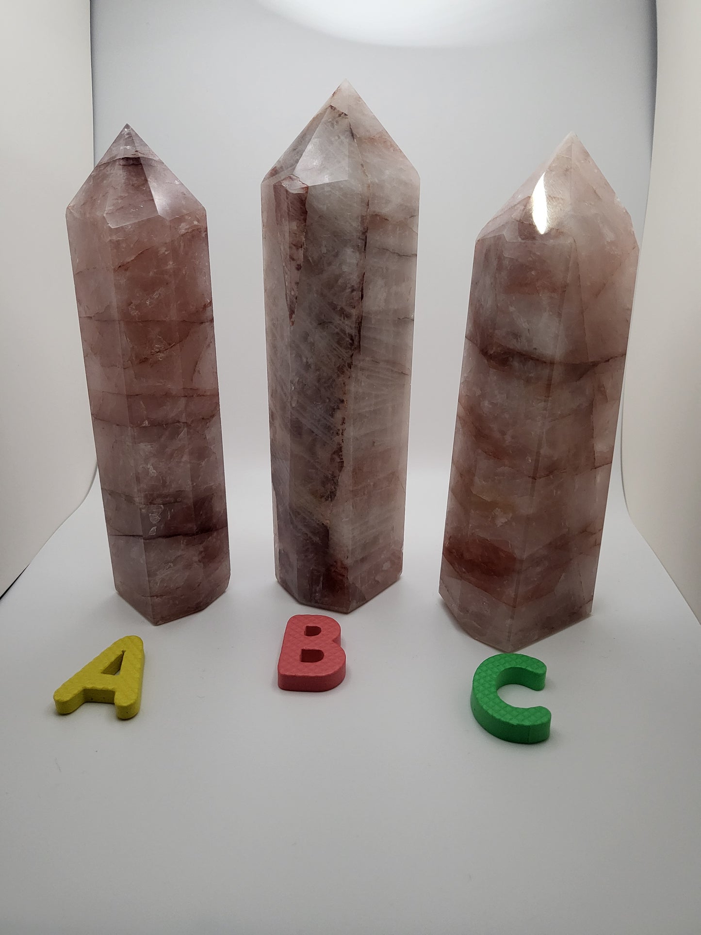 Fire Hematoid Quartz Towers