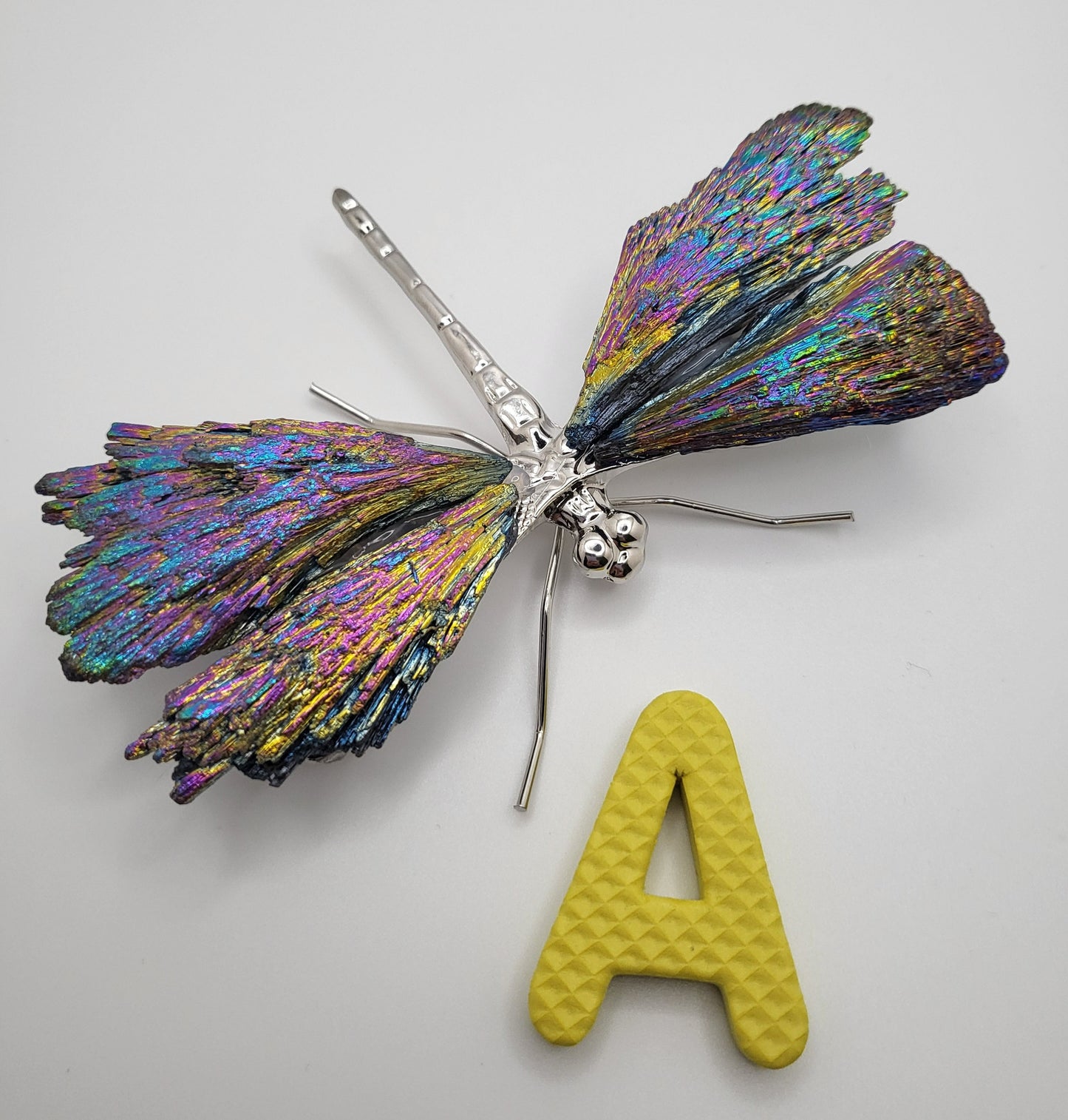 Kyanite Dragonfly - Titanium/Aura Coated