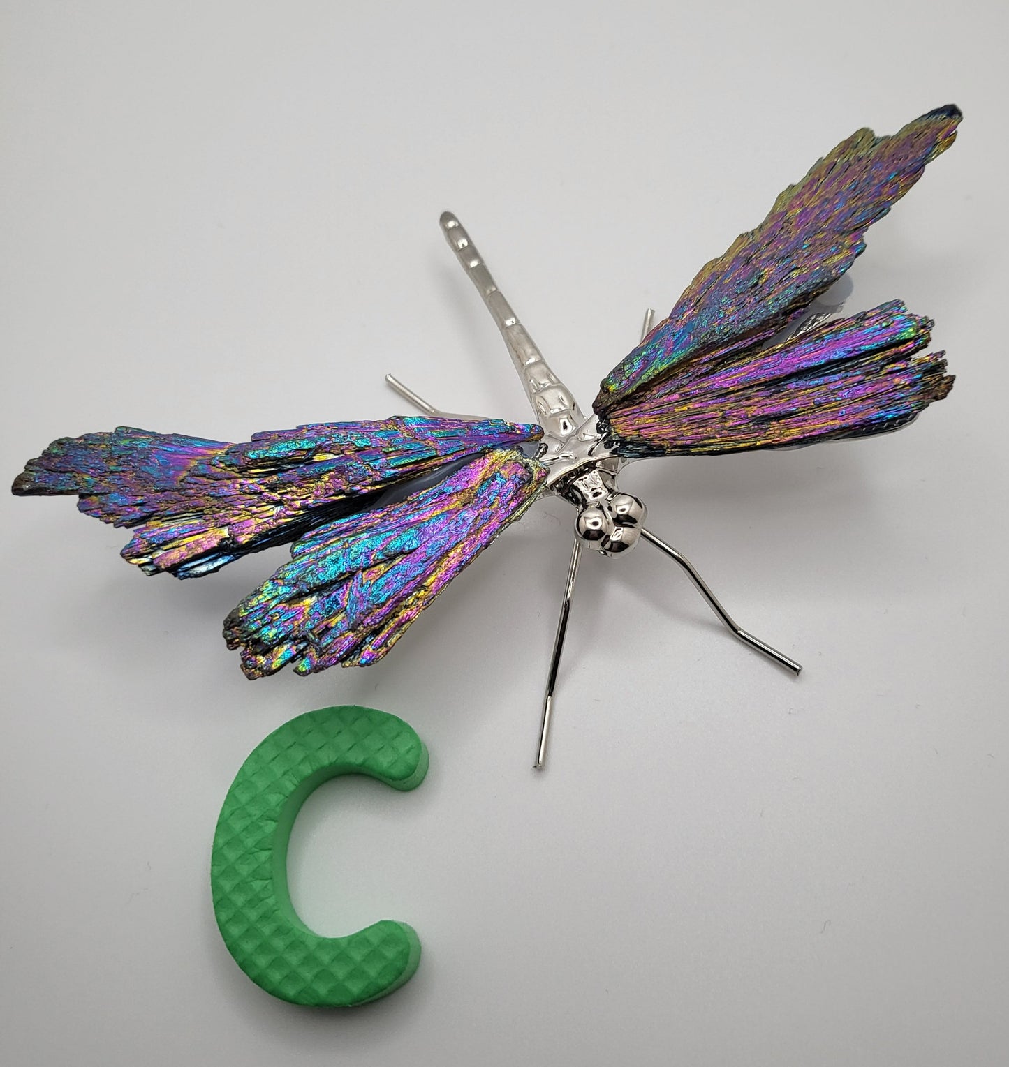 Kyanite Dragonfly - Titanium/Aura Coated