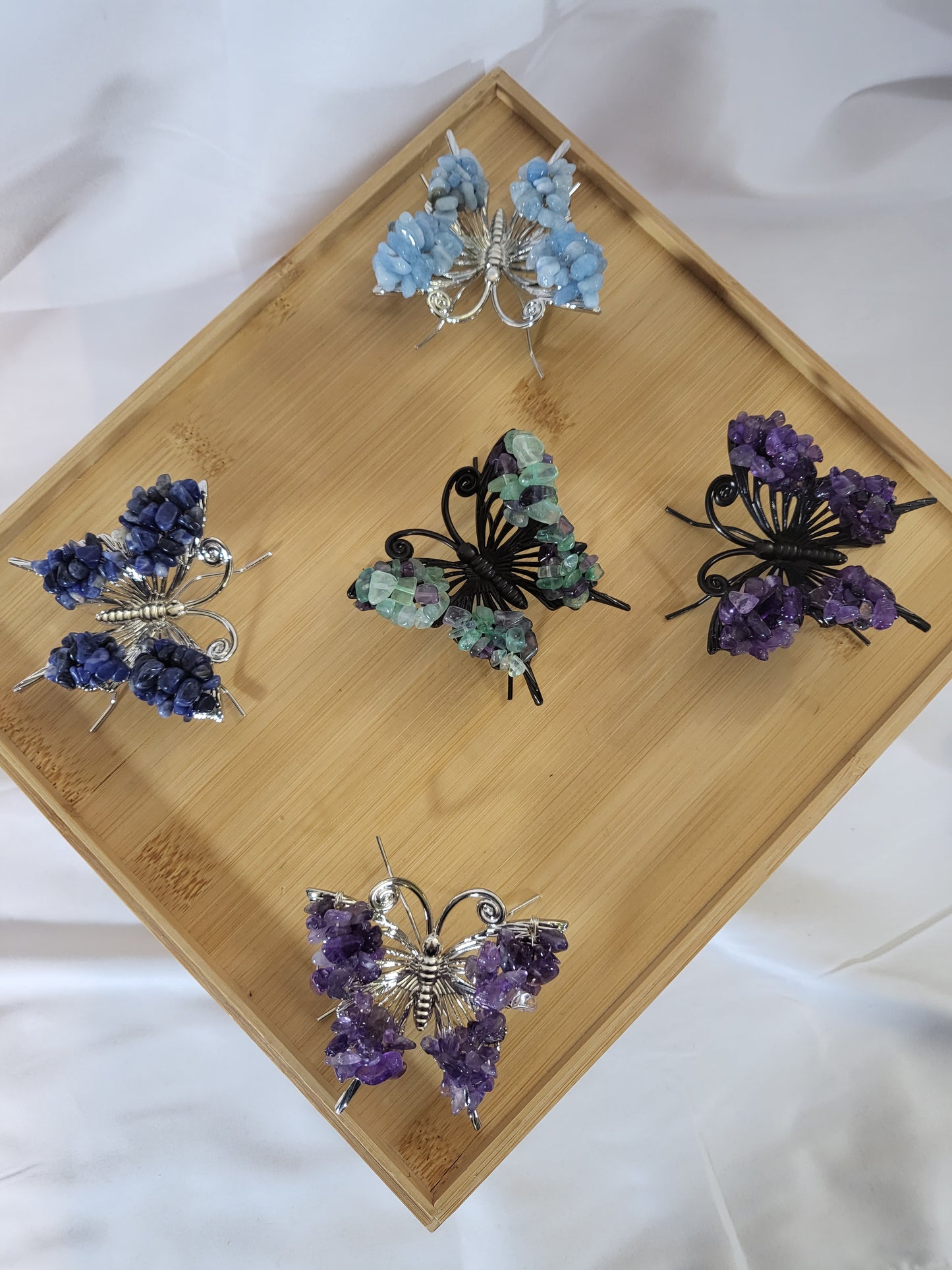 Butterflies with Crystal Chips
