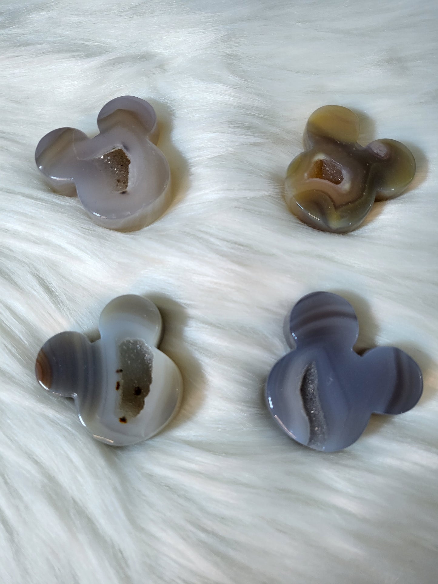 Druzy Agate M!ckey Mouse