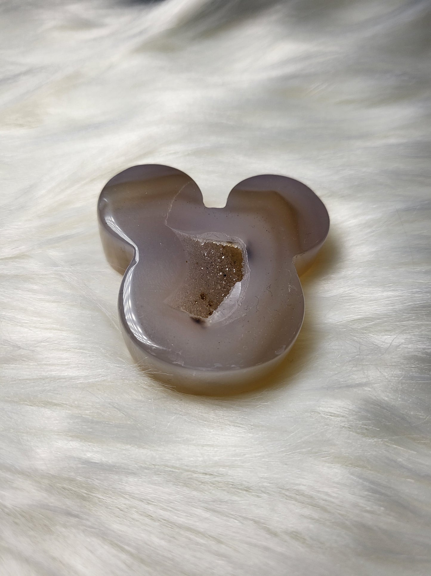 Druzy Agate M!ckey Mouse