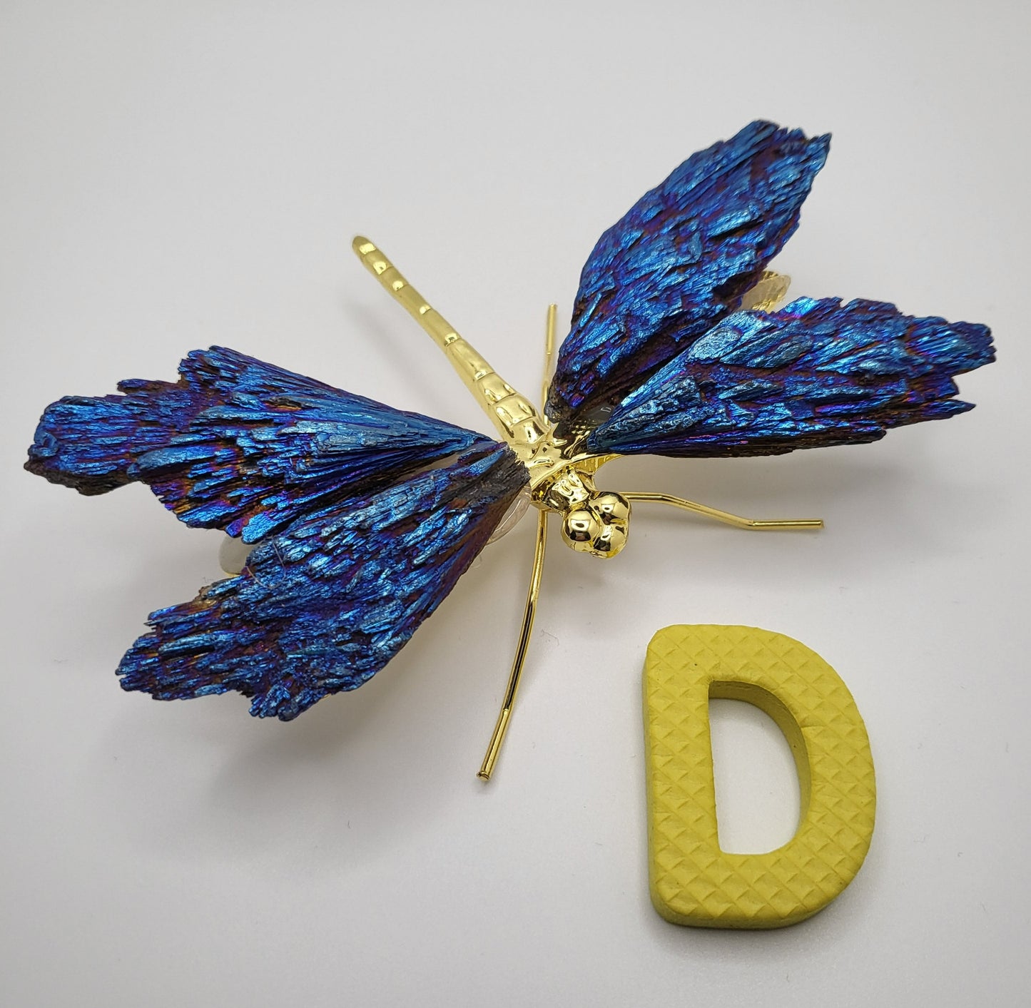 Kyanite Dragonfly - Titanium/Aura Coated