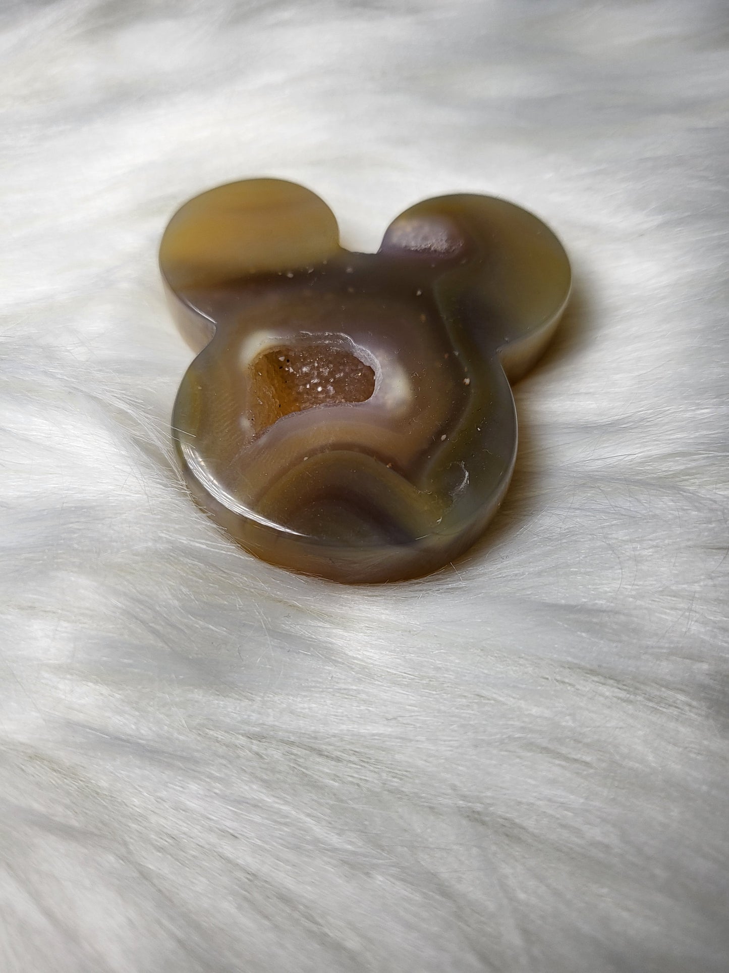 Druzy Agate M!ckey Mouse