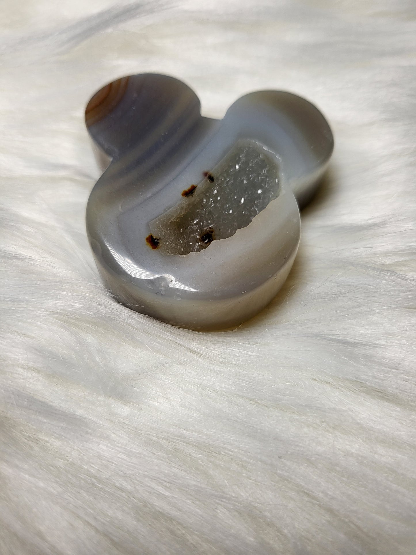 Druzy Agate M!ckey Mouse