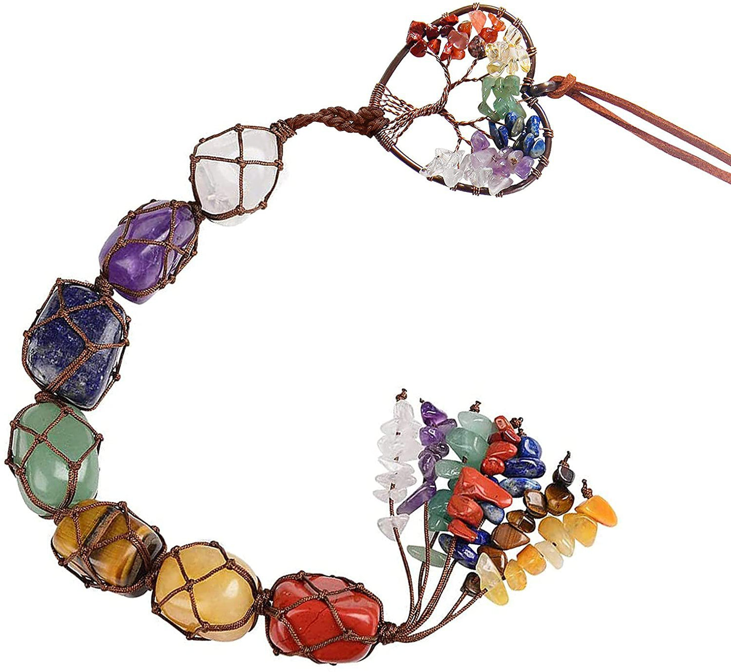 Hanging Tree of Life Ornament With 7 Chakra Stones